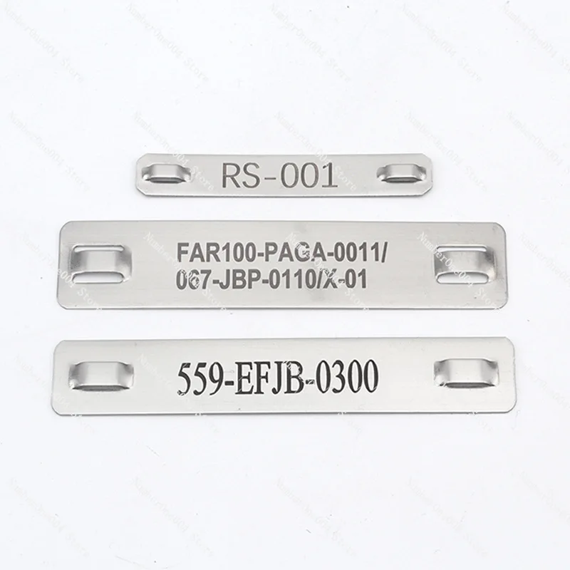 304/316L Stainless Steel Cable Identification Plate Metal Nameplate Number Nameplate Hose Lettering Mark Position Number Label