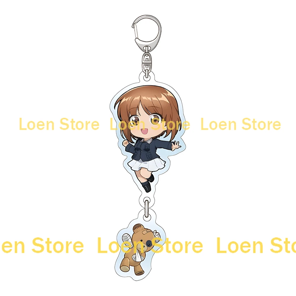 Anime Peripheral Store Girls und Panzer das Finale Mary Mika Kinuyo Nishi Kei Darjeeling Linking Acrylic Keychain Pendant Decor