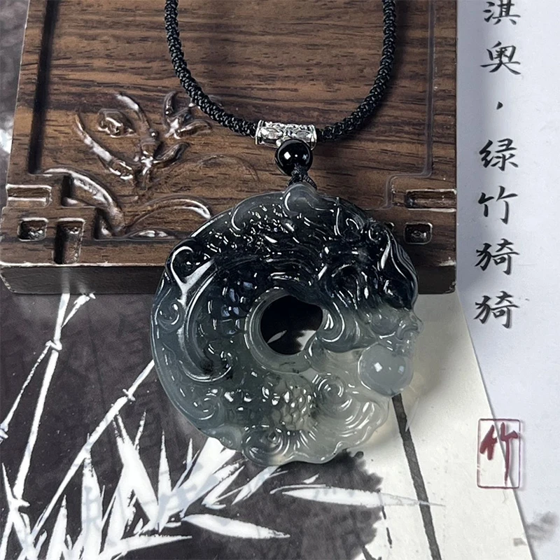 Drachen Phoenix Anhänger Halskette im chinesischen Stil für Frauen Mädchen Glück exorcise böse Geister Sicherheit glück verheißende Charms Halskette – Detail 5