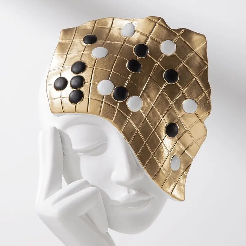 النحت الحرفية الديكور الحديثة الحد الأدنى قطعة فنية تجريدية لحامل التلفزيون مكتب مكتب خزانة مشروبات زخرفة فريدة أنيقة