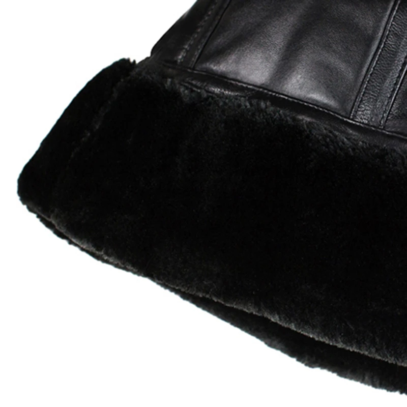 New 2022 Retro Sheepskin Bomber Hat Winter Keep Warm Hats Men Women Real Leather Cap Thick Velvet Hat Brands Dad Hat