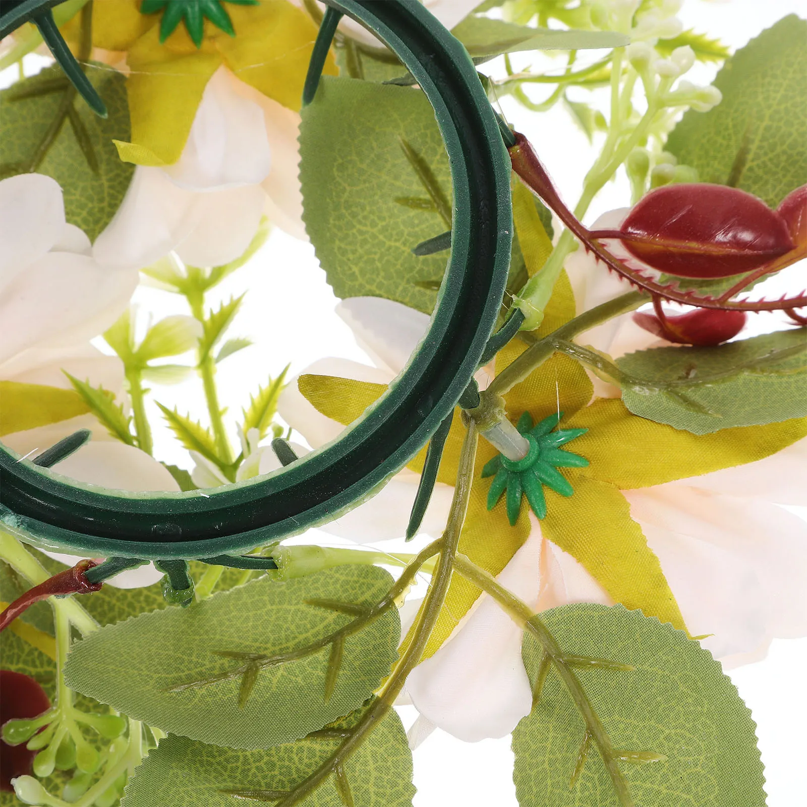 

Romantic Artificial Flower Wreath Wedding Table Centerpiece Party Decor Flower Ring for Pillars Desktop Decor