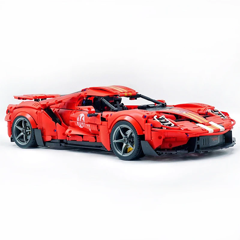 T5042A MOC GT Tecnico Rosso Unico Supercar Modello Building Blocks Mattoni Assemblaggio Fai da Te Puzzle Cool Car Toy Kid Natale Regalo di Natale