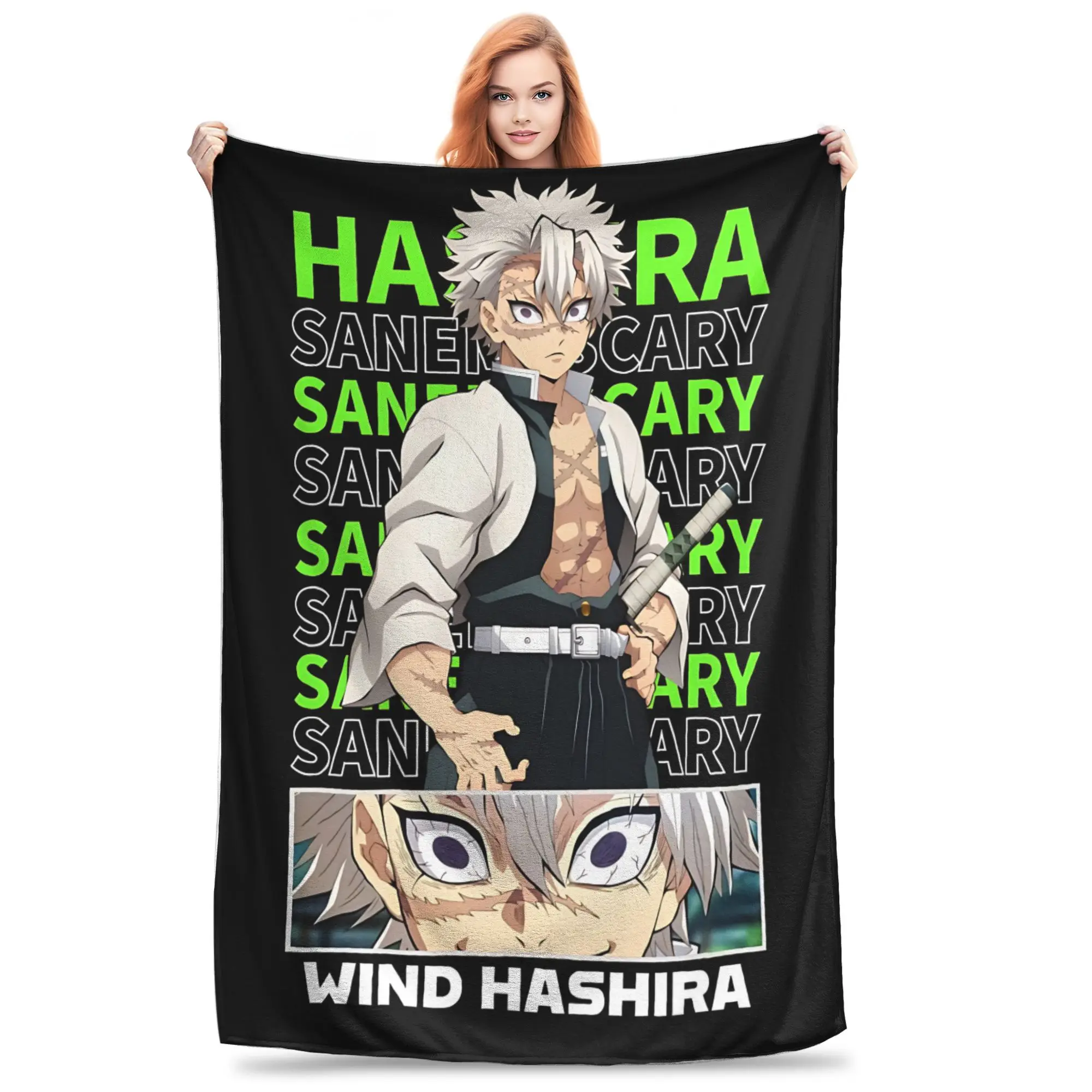 1PC home Cutecore Demon Slayer shounen manga Blanket Super Cosy Plush Home Living Room Sofa halloween