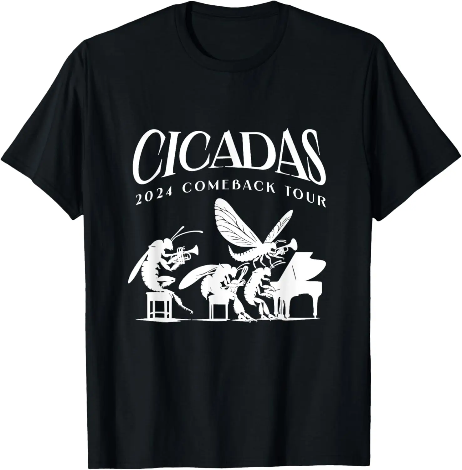 Cicadas 2024 Comeback Tour Band Concert Insect Emergence T-Shirt