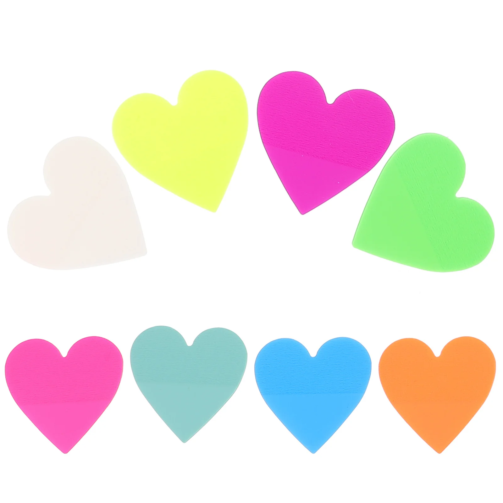 

8Pcs Cute Heart Design Memo Pads Functional Self-Stick Note Stickers for Office Study Home Organization Memo Pad