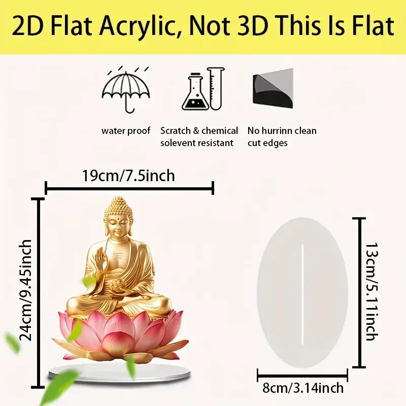 1 Stück Lotus-Terrassen-Buddha-Statue, Bürodekoration, geeignet für Heimdekoration und Bürodekoration, religiöse Dekoration – Detail 5