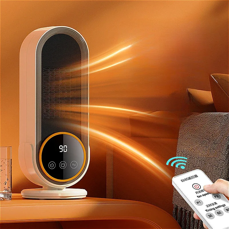Winter Portable Heater Home 1200W High Power with LCD Touch Screen Fast Heater Remote Smart Remote Control 3-speed Timed Heater