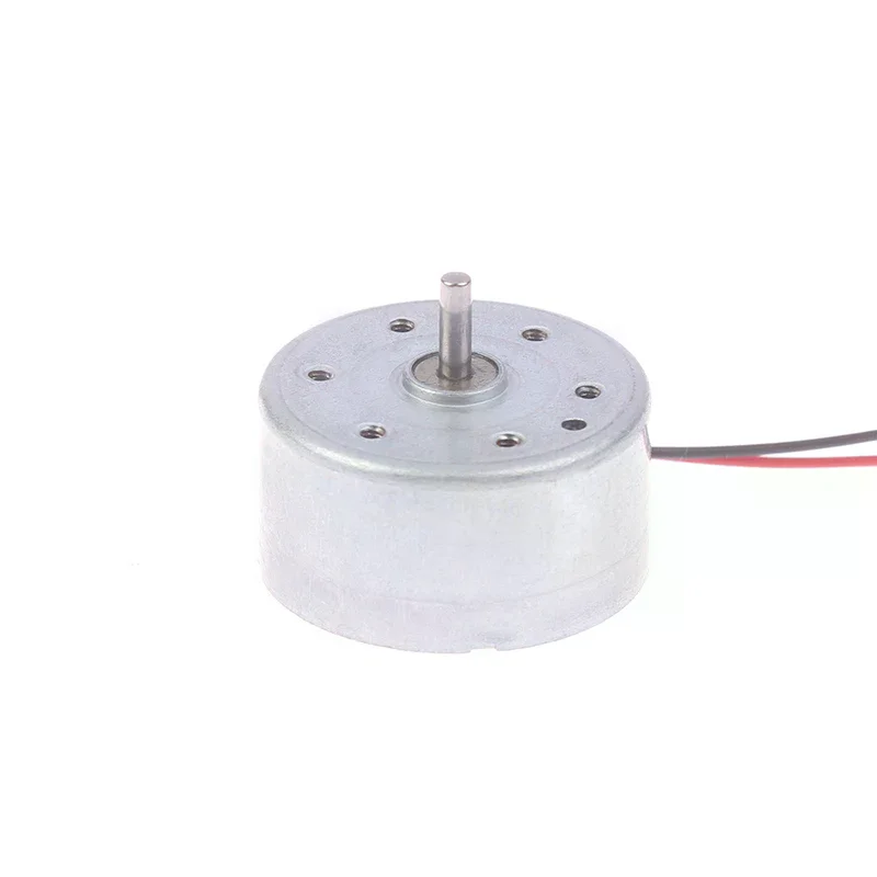 RF-300EA-1D390 DC 1.5V 3V 5V 6V 7250RPM Mini Mute 24mm Round Spindle Motor Precious Metal Brush Engine DIY Solar Power Toy Model