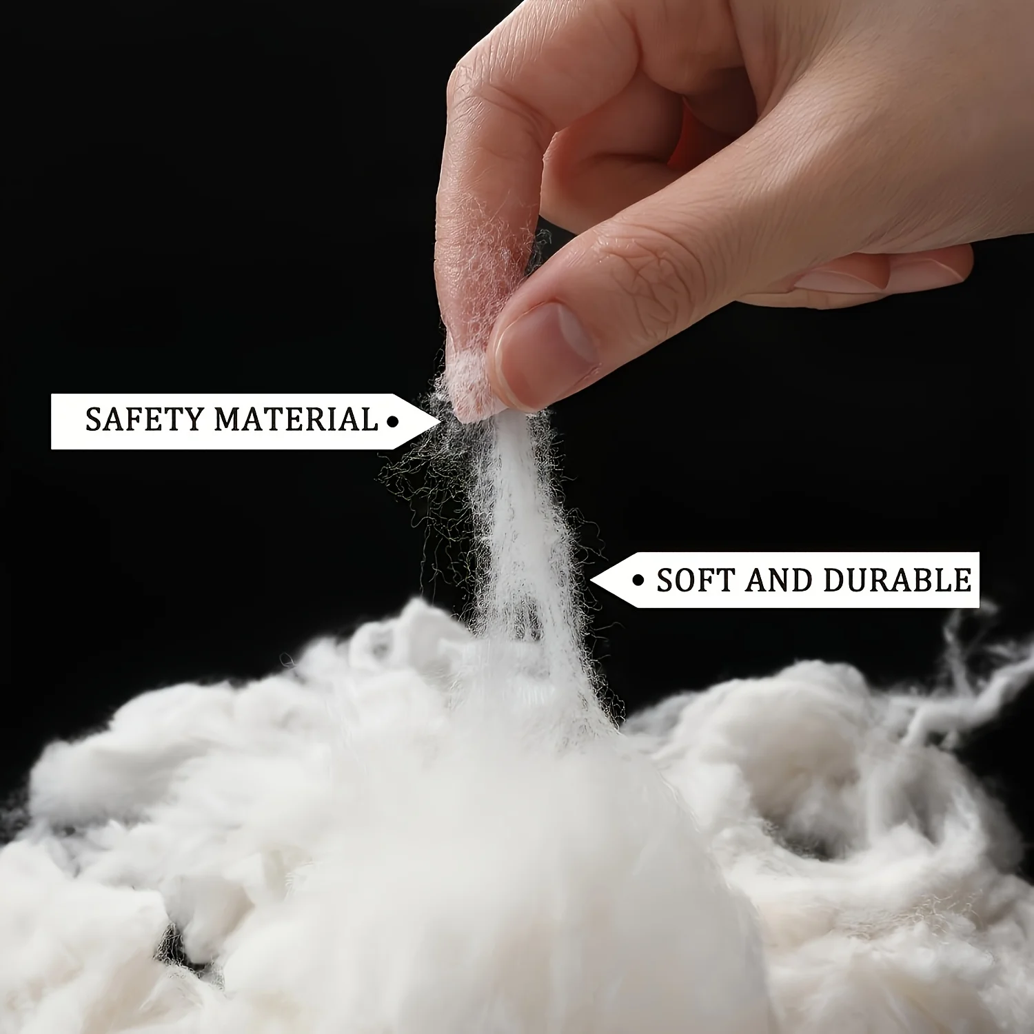 40/50/500g Stofftier-Baumwollfüllung Premium Polyesterfaser Elastische Füllung DIY Handgemachtes Kissen-Füllmaterial – Detail 1