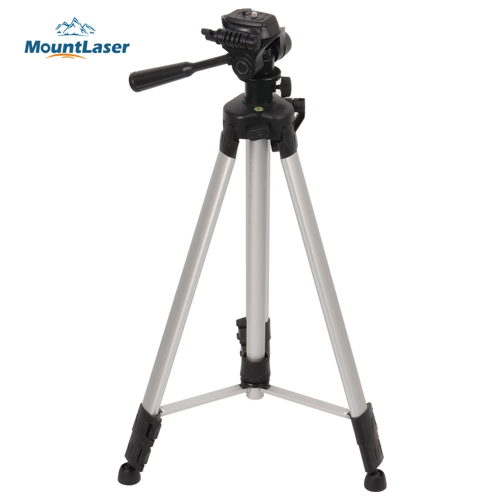Trípode de nivel láser de 1,5 m de estilo mejorado, soporte de trípode grueso de altura ajustable con cabezal inclinable extraíble para topografía