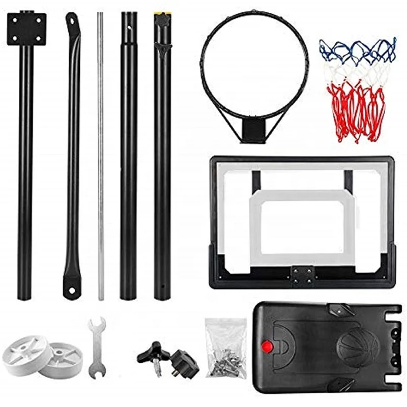 2025 طوق كرة السلة المحمول والهدف نظام كرة السلة الارتفاع قابل للتعديل للشباب والأطفال في الهواء الطلق كرة السلة الداخلي