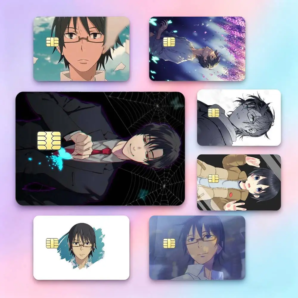 E-Erased Anime F-Fujinuma S-Satoru  Credit Card HD Stickers Game Card Decal Small Chip Waterproof Sticker Gift