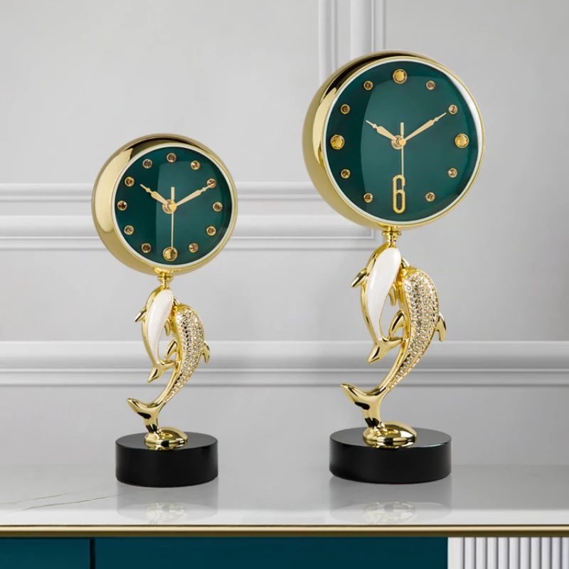 Modern Luxury Seat Clock, Living Room, Desktop Clock, Decorative Decoration, Fashion Quartz Watch