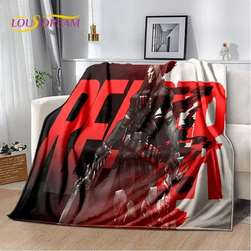 Overwatch Game Gamer DVA  Reaper Soft Plush Blanket,Flannel Blanket Throw Blanket for Living Room Bedroom Bed Sofa Picnic Kid 3D