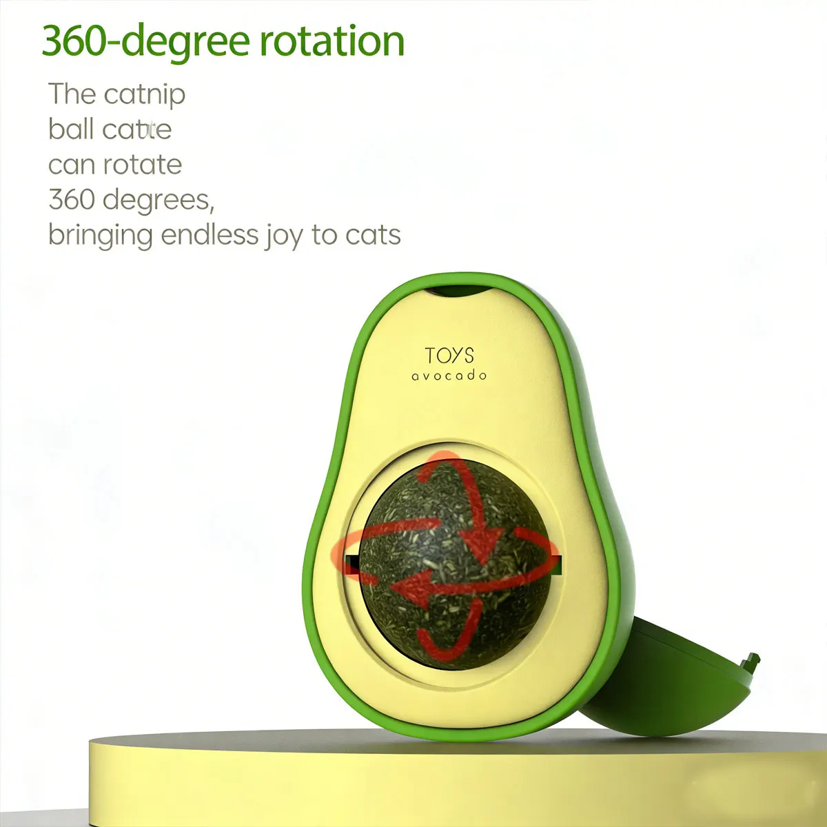 Cat Avocado Mint Ball  Rotatable Cat Chewing Stick Self-Help Toy For Cleaning Teeth Entertaining Cats view 5