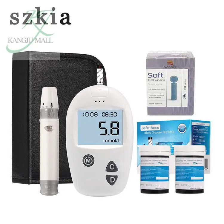 

Safe-accu Home Code Free Automatic Blood Glucose Measuring Instrument 50 Dipstick And Needle/50paper Needle No Meter