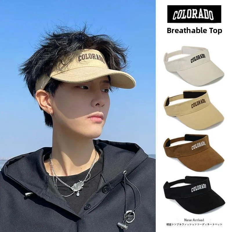 Unisex Breathable Sun Hat Outdoor Sports Running Cap Summer Hat Empty Top Duckbill Cap Men's Women's Street Style Mesh Printed