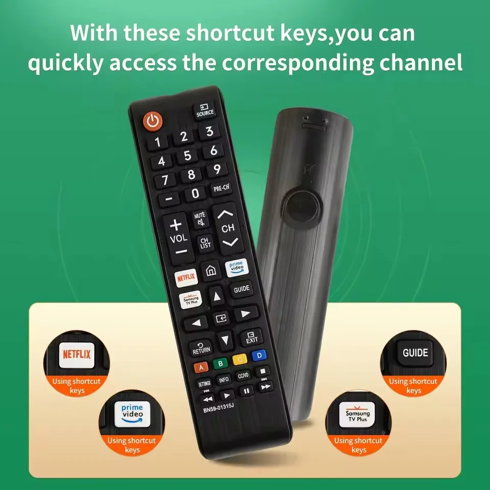 BN59-01315L Control remoto para Samsung Smart TV UN65RU730D UN55RU730D UN43RU7100 UN50RU7100 Reemplazo Fernbedienung