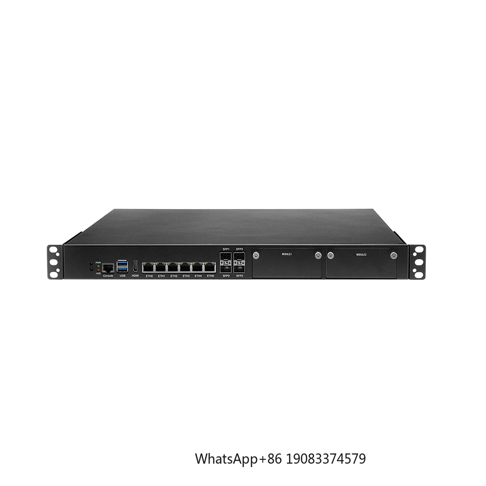

1U MikroTik Server ROS7 H770 12th 13th 14th Core I3 I5 I7 6 Lan RJ45 Ports 2.5GbE 4 SFP+ 10GbE PfSense Firewall