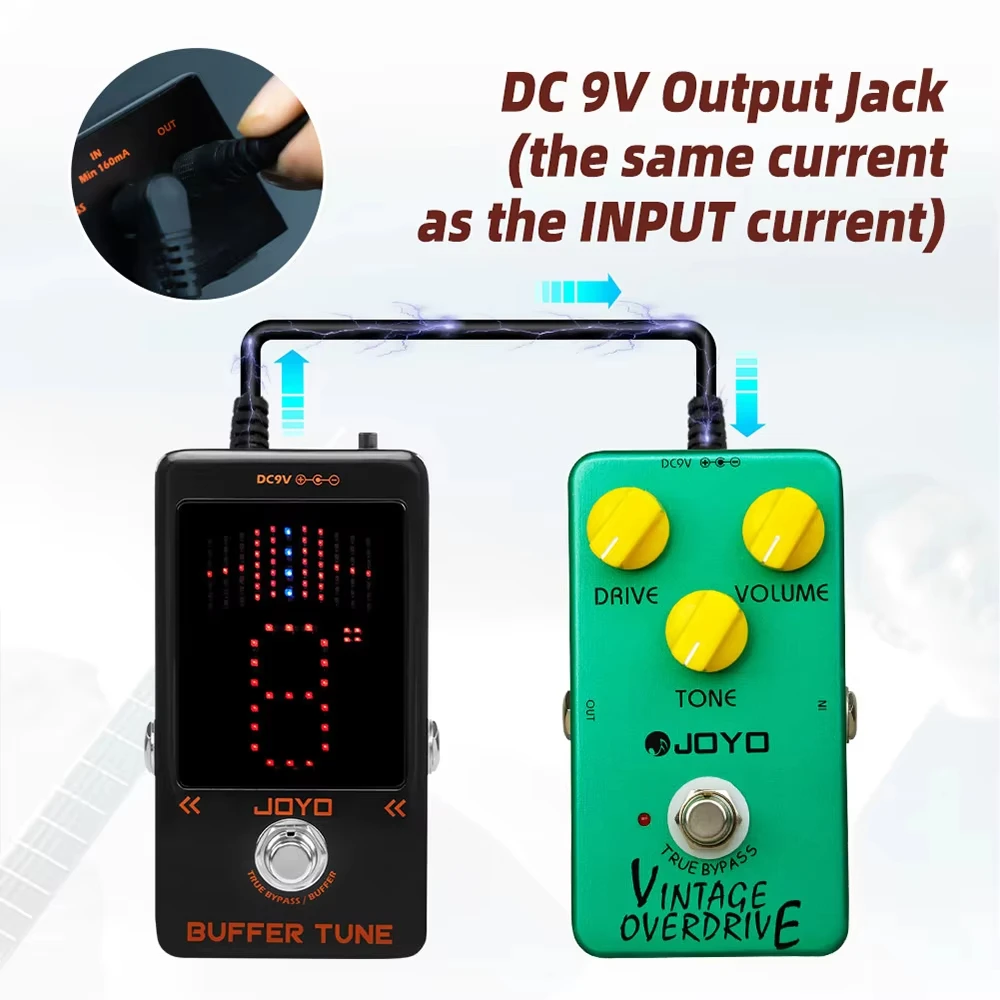 JOYO JF-19 Buffer Tune Guitar Effect Pedal High Precision TRUE BYPASS / TRUE BUFFER Mode Buffer Effect Pedal