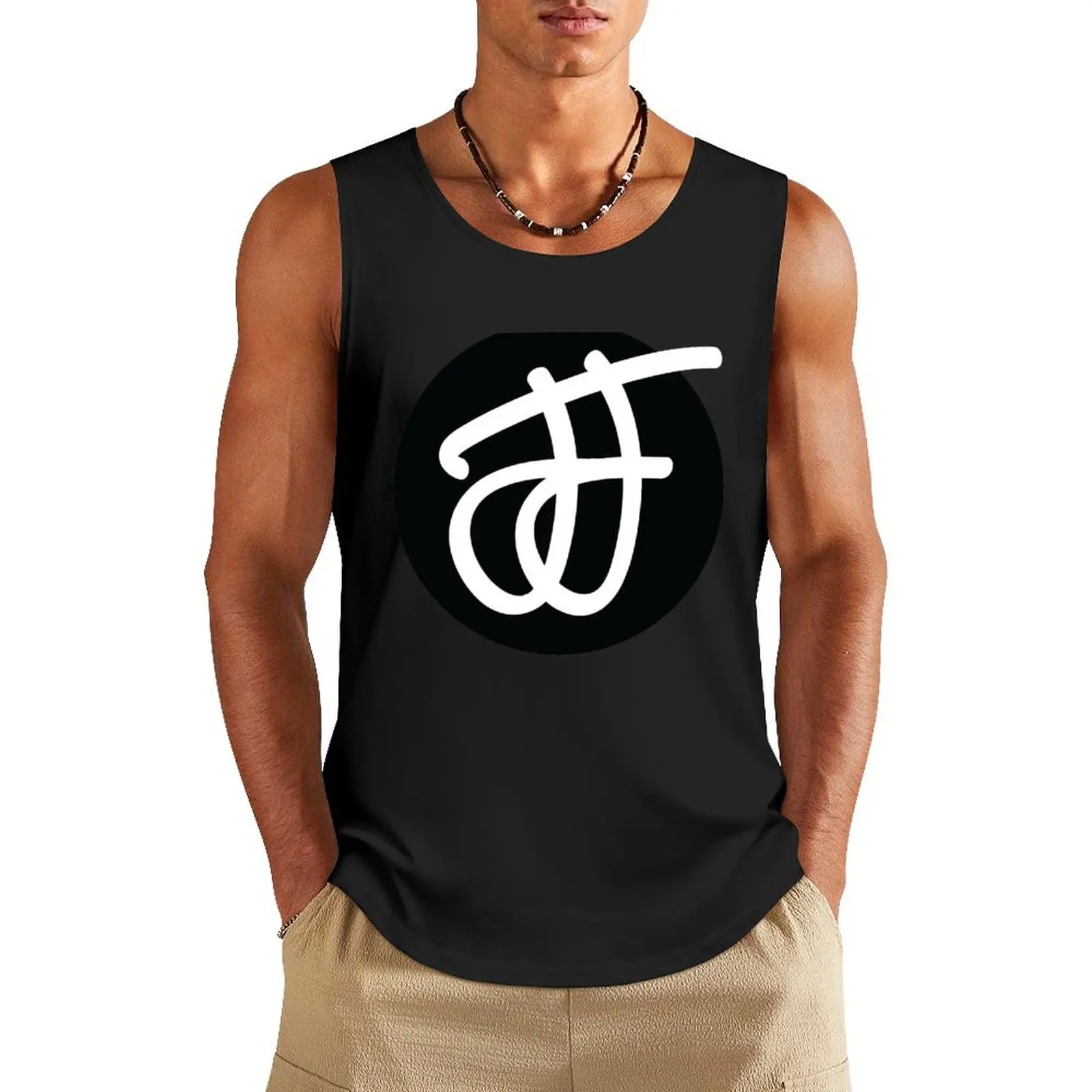 

JJKreation Logo Tank Top sleeveless shirts Man gym clothes sleeveless shirt man