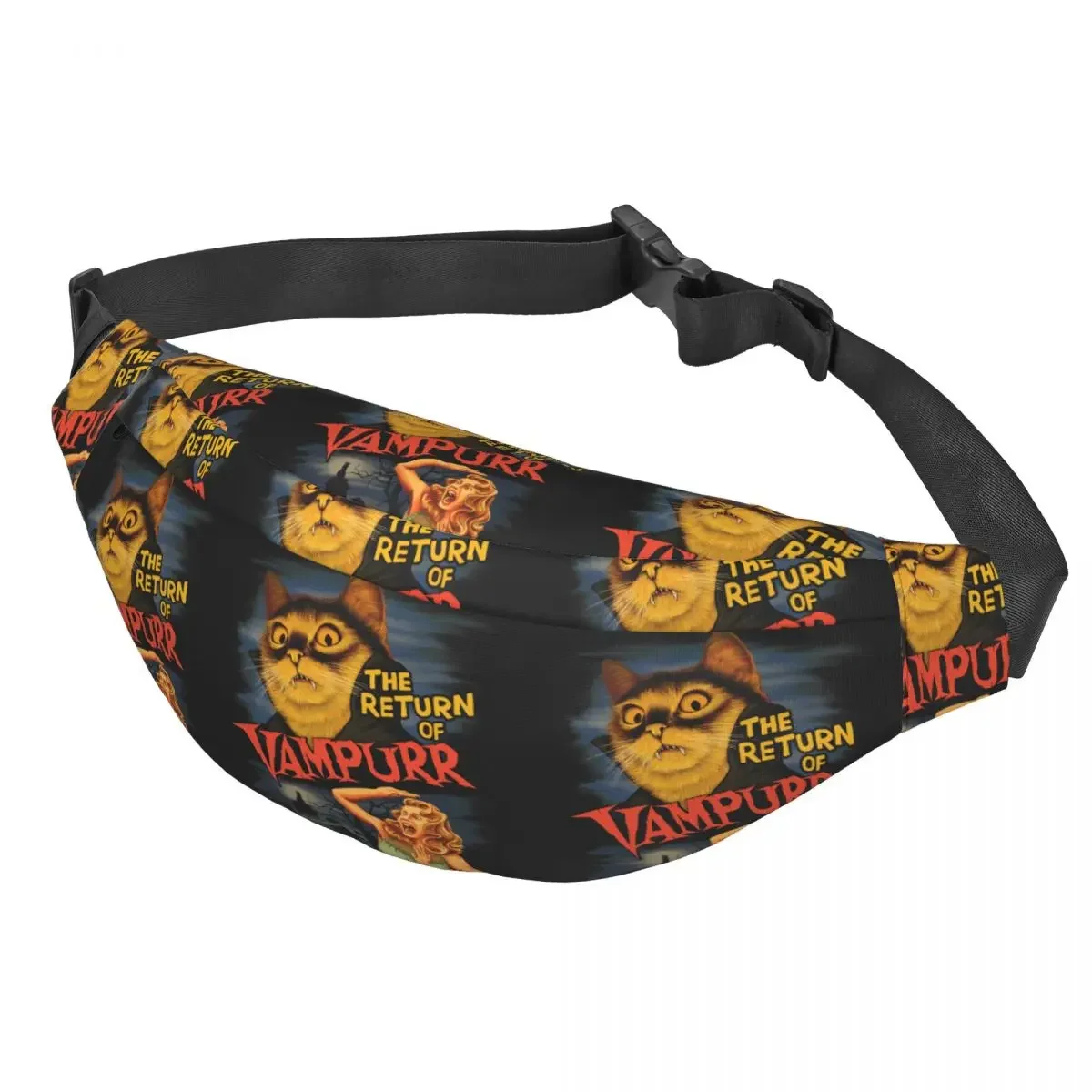 The Return Of Vampurr Cat Fanny Pack Men Women Custom Sling Crossbody Waist Bag for Running Phone Money Pouch