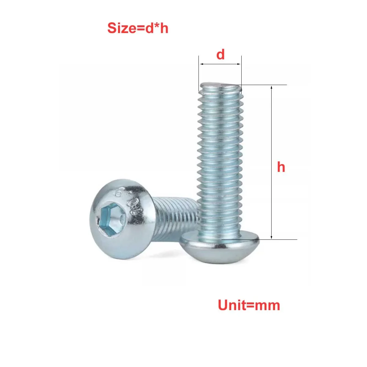 

10.9 Grade Galvanized Half Round Head Hexagonal Screw Mushroom Head Round Cup Bolt M3M4M5M6M8M10M12