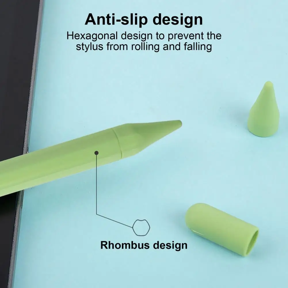 Caneta stylus caneta caso antiderrapante anti-queda silicone à prova de poeira caneta caneta coveruhb lápis 3 geração resistente ao desgaste caneta stylus titular
