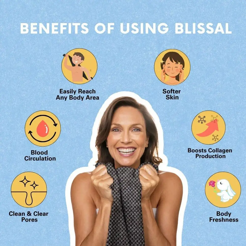 バックスクラブタオル両面耐久性角質除去ボディタオルバックストラップユニセックスデトックス泥バックスクラブ拡張バスタオル