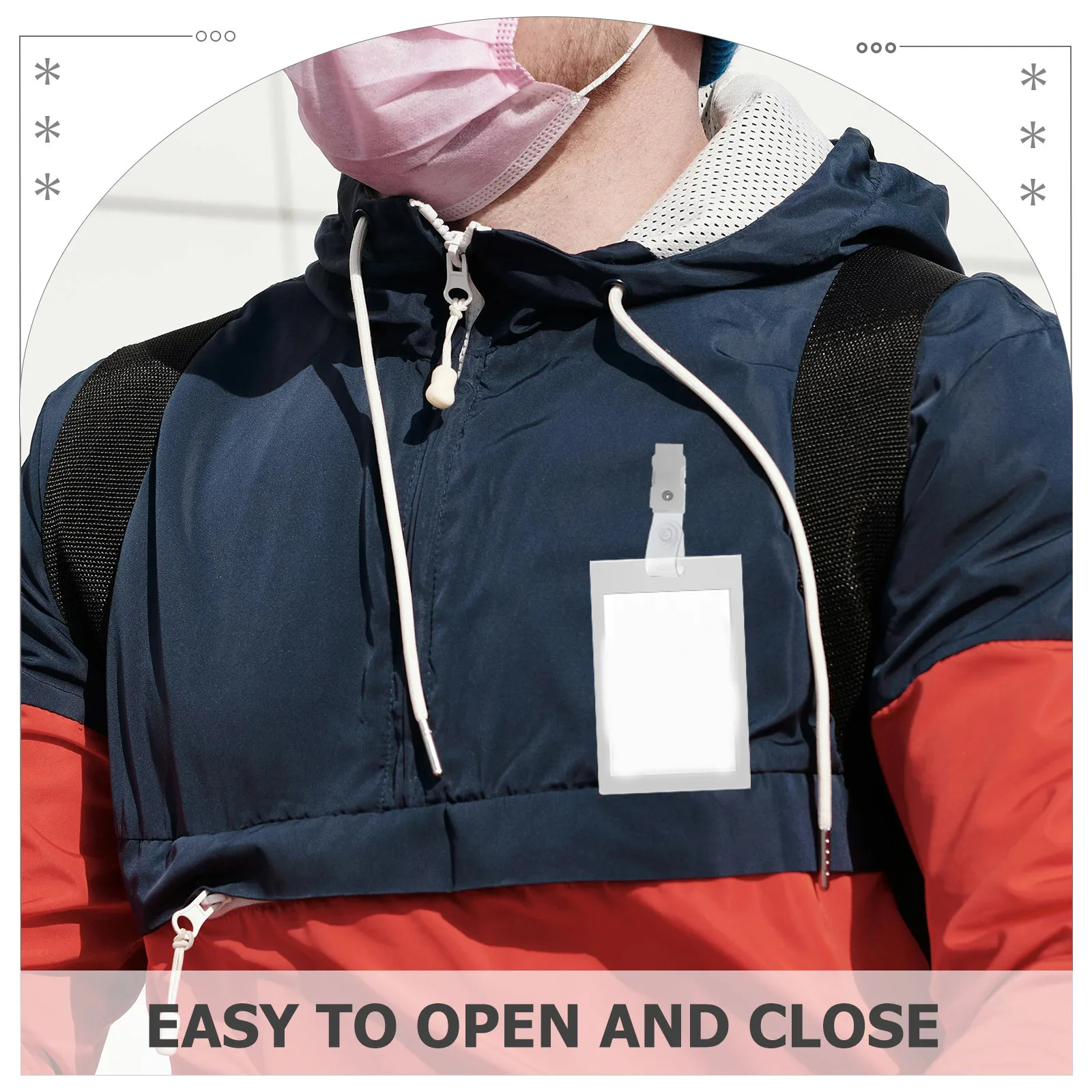 

100Pcs Multi-Use Badge Clips Plastic Id Card Holders Easy to Attach Clothing Bags Ideal for Conferences Seminars