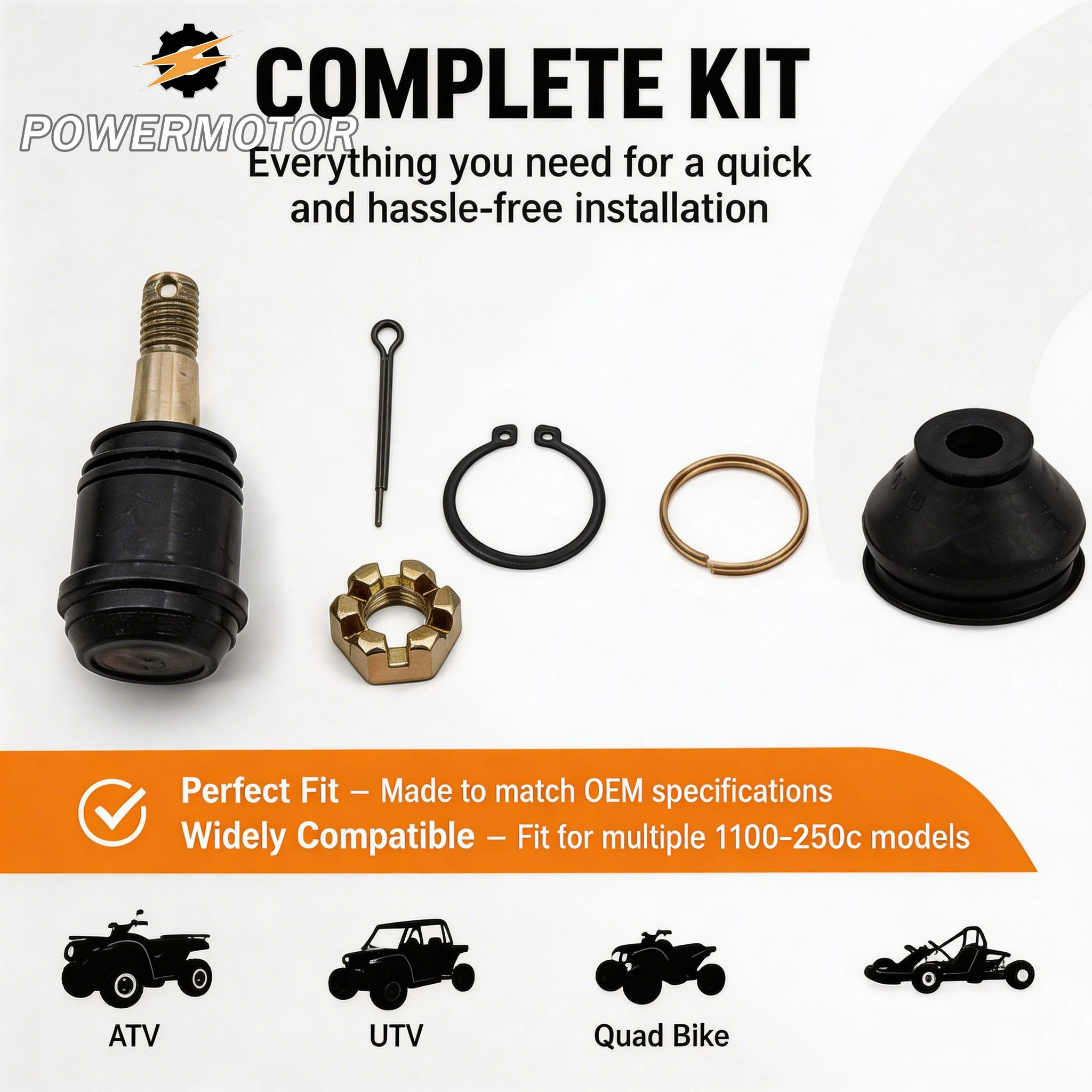 

Quad DirtBike M12 32X20mm Ball joint Kit Fit For Jianshe Jinling Redcat MPX VX Yamoto JLA-24 110cc 150cc 200cc 250CC js250 ATV