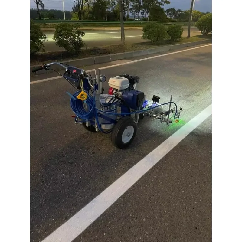 Hand Push Cold Paint Spraying Road Line Marking Machine With 6.5HP Honda Engine