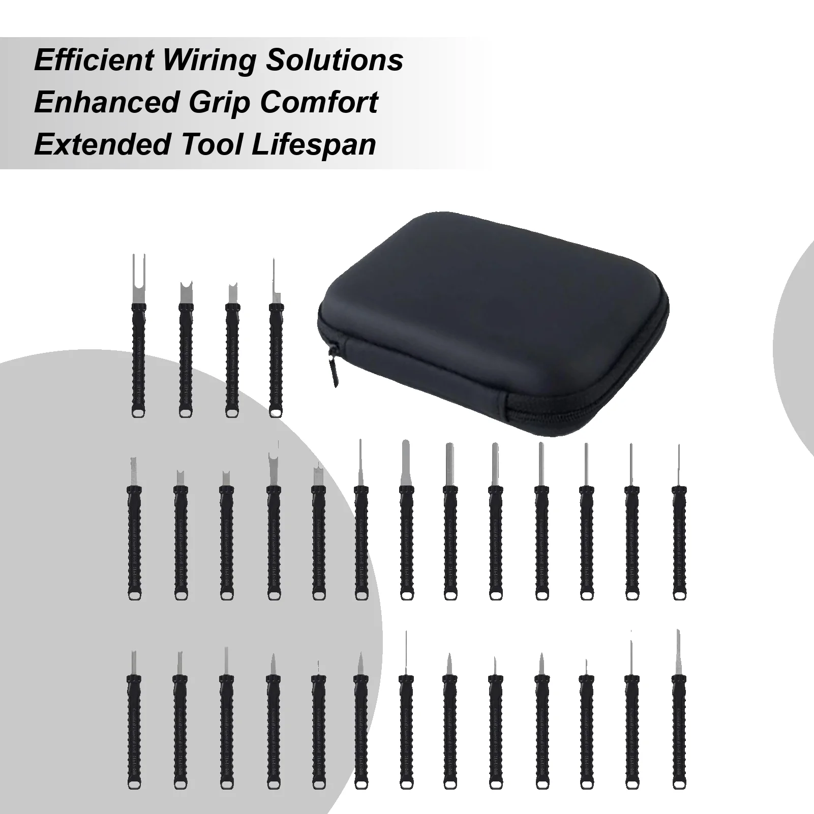 

Инструмент для извлечения штифтов, 30 шт., черный сверхмощный съемник, набор инструментов для удаления автомобилей, двигатель мотоцикла