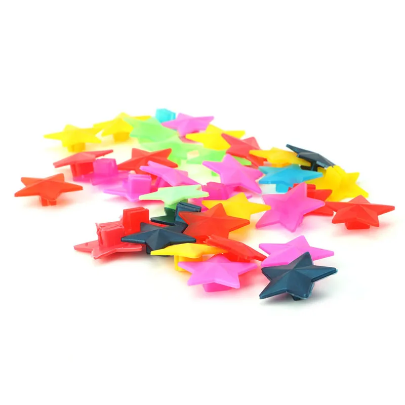 36Pcs/Bag Cycling Plastic Wheel Spoke Colorful Star Decoration MTB Bike