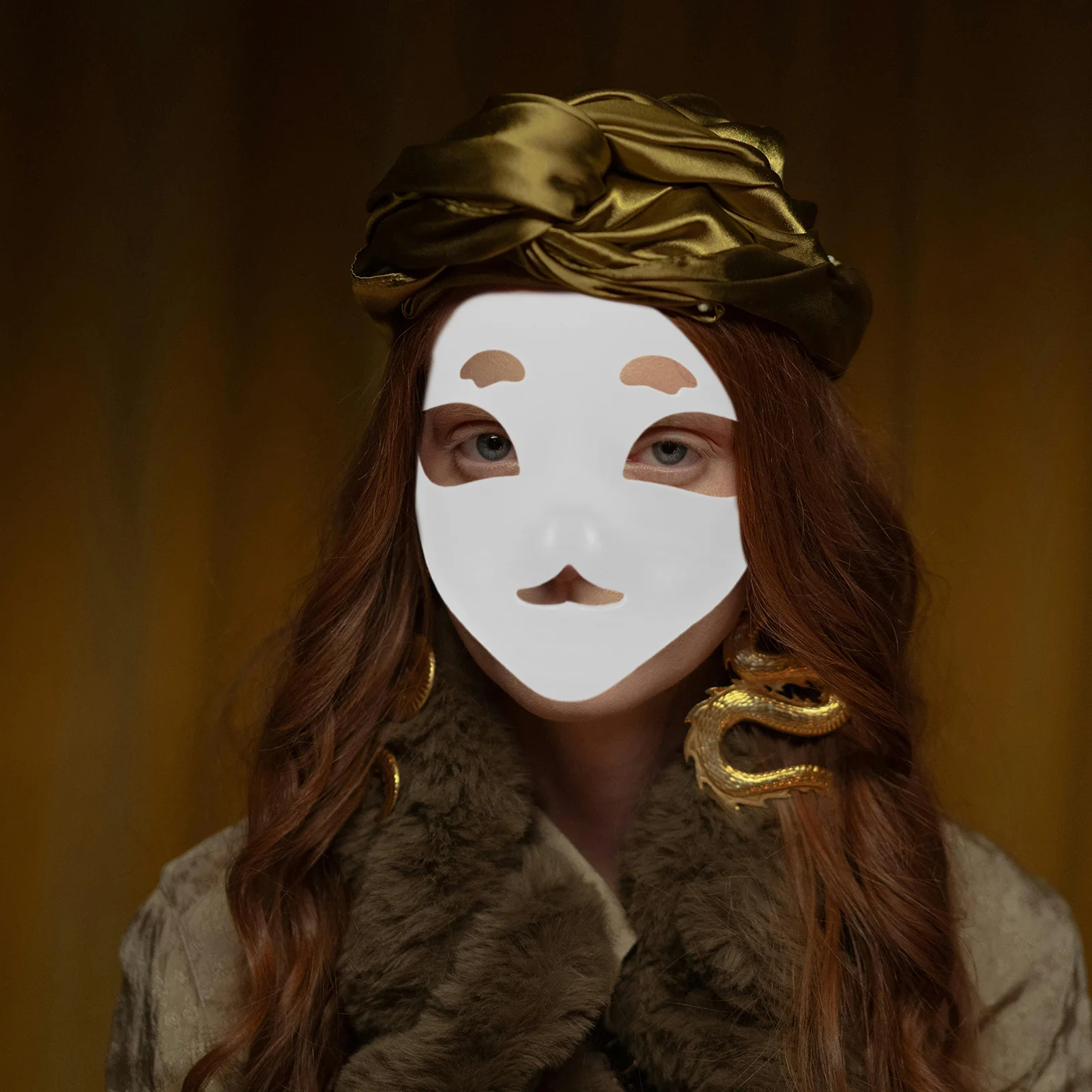 Ongeverfd wit fursuit hoofdbasismasker voor creatieve cosplay Halloween maskerade dierenkostuumaccessoires cosplay masker