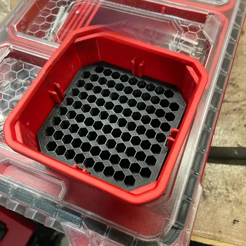 Packout Box Drill Bit Organizer Insert Fits For Milwaukee Screwdriver Bits Storage Holder Workshop Hardware Storage Tray