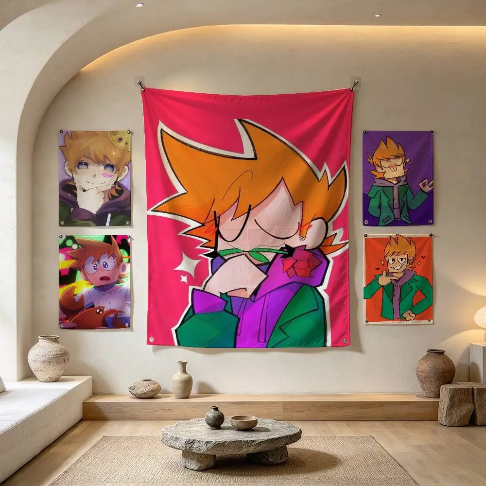 Anime E-Eddsworld Matt  Flag Suitable For Party Club Outdoor Interior Wall Decoration Banner Fans Gift