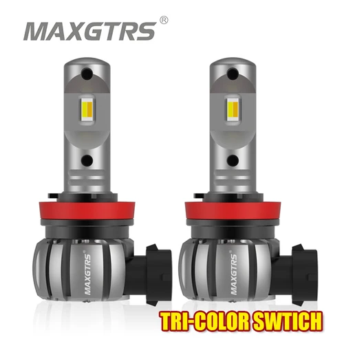 2X H11 H3 bombillas LED antiniebla H8 H9 H16 JP 9005 9006 HB3 HB4 LED CSP 6000k blanco/3000k luz de circulación diurna DRL dorada para coche