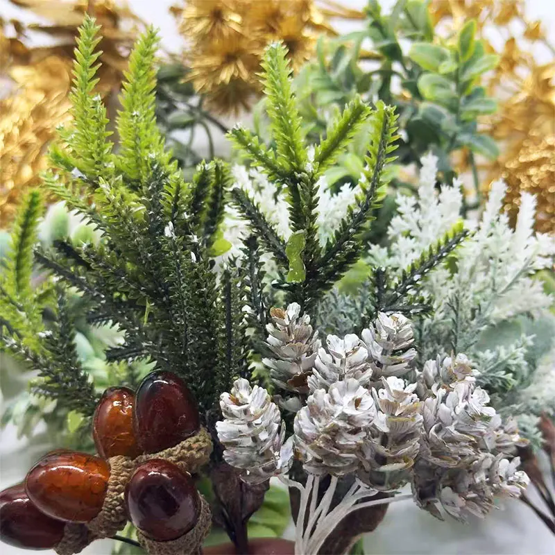 

1 Bundle Artificial Plants Plastic Flower Artificial Leaves Home Decoration DIY Flower Arrangment Plant Faux Foliage Wreath