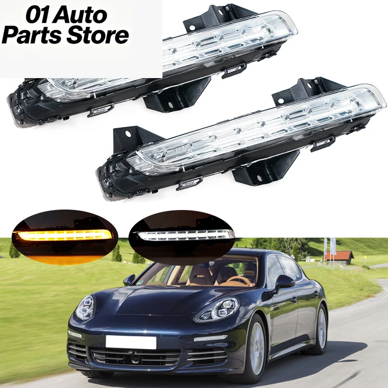 97063108152 97063108252 Car Daytime Running Light For Porsche Panamera 2014 2015 2016 2017 Signal Light Front Bumper Lights