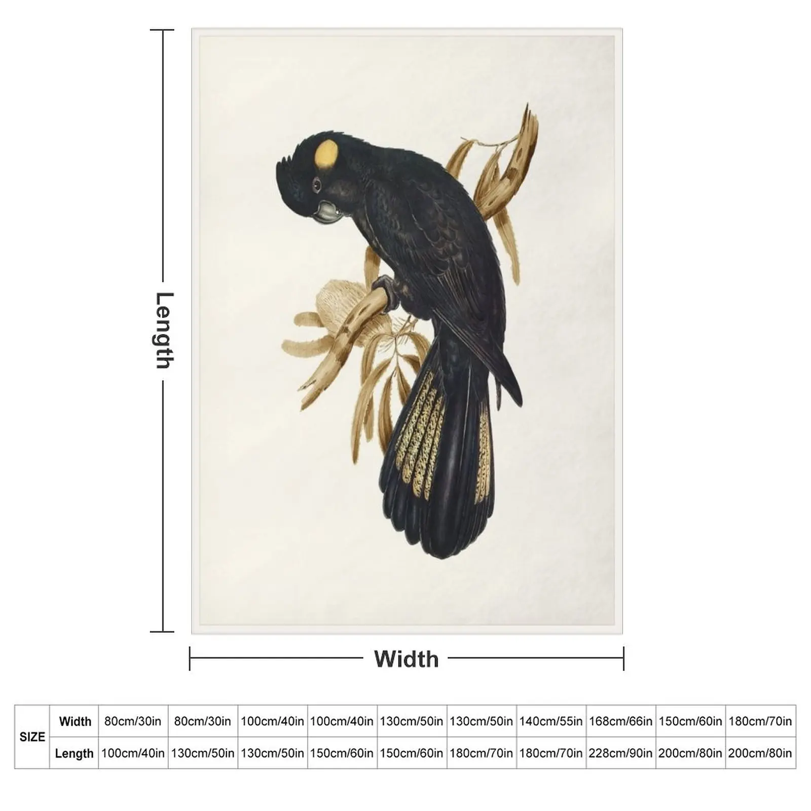 Yellow-tailed Black Cockatoo Throw Blanket Sofa Quilt Thermal warm for winter Loose Plaid on the sofa Soft Plaid Blankets