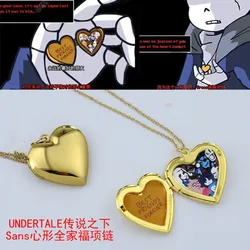 Collar de UNDERTALE para mujer, colgante de marco de foto de fotografía, tendencia de moda, regalo para parejas, joyería Toriel Sans Papyrus