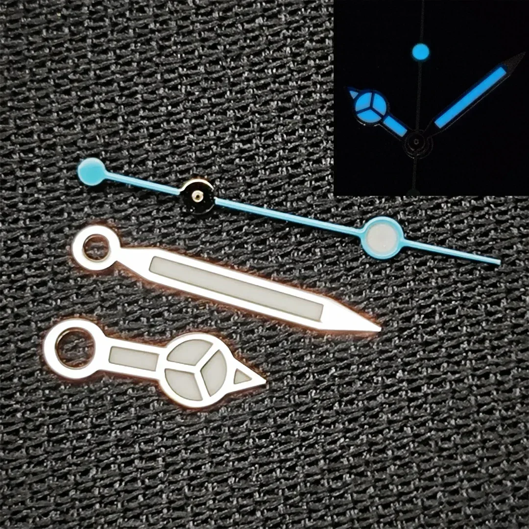 Watch Hands Blue/ Green Second Hand Blue Luminous Watch Accessories Fit for Pearl 2813 3804 Miyota 8205 8215 Mechanical Movement