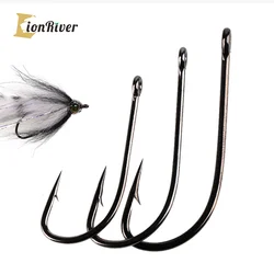 Lionriver 2X Strength Stinger Fishhook Saltwater Fishing Hook Sabiki Rig Big Streamer Fly Hook For Pike Bass Trout Fishing4#-4/0