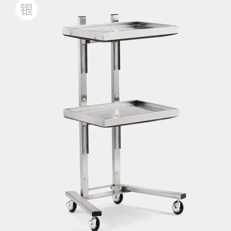 الفولاذ المقاوم للصدأ صالون التجميل عربة تصفيف الشعر عربة صغيرة صالون تجميل أضعاف صالون عربة أثاث كاريتو خاص