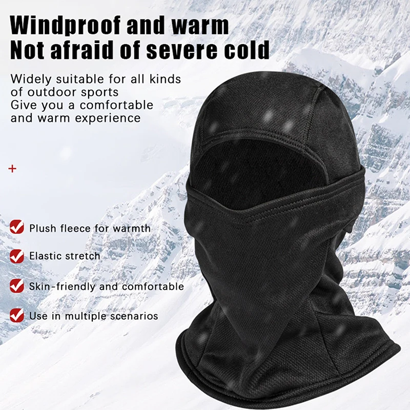 Winter Fleece Warm Camouflage Balaclava Outdoor Cold-proof Ski Cycling Full Face Mask Motorcycle Mask Helmet Lining