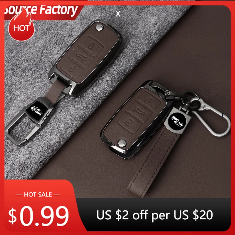 

Автомобильные наклейки, металлический кожаный чехол для ключей автомобиля для VW Volkswagen Polo Tiguan Passat B5 B6 B7 Golf 4 5 6 MK6 Jetta Lavida Sko