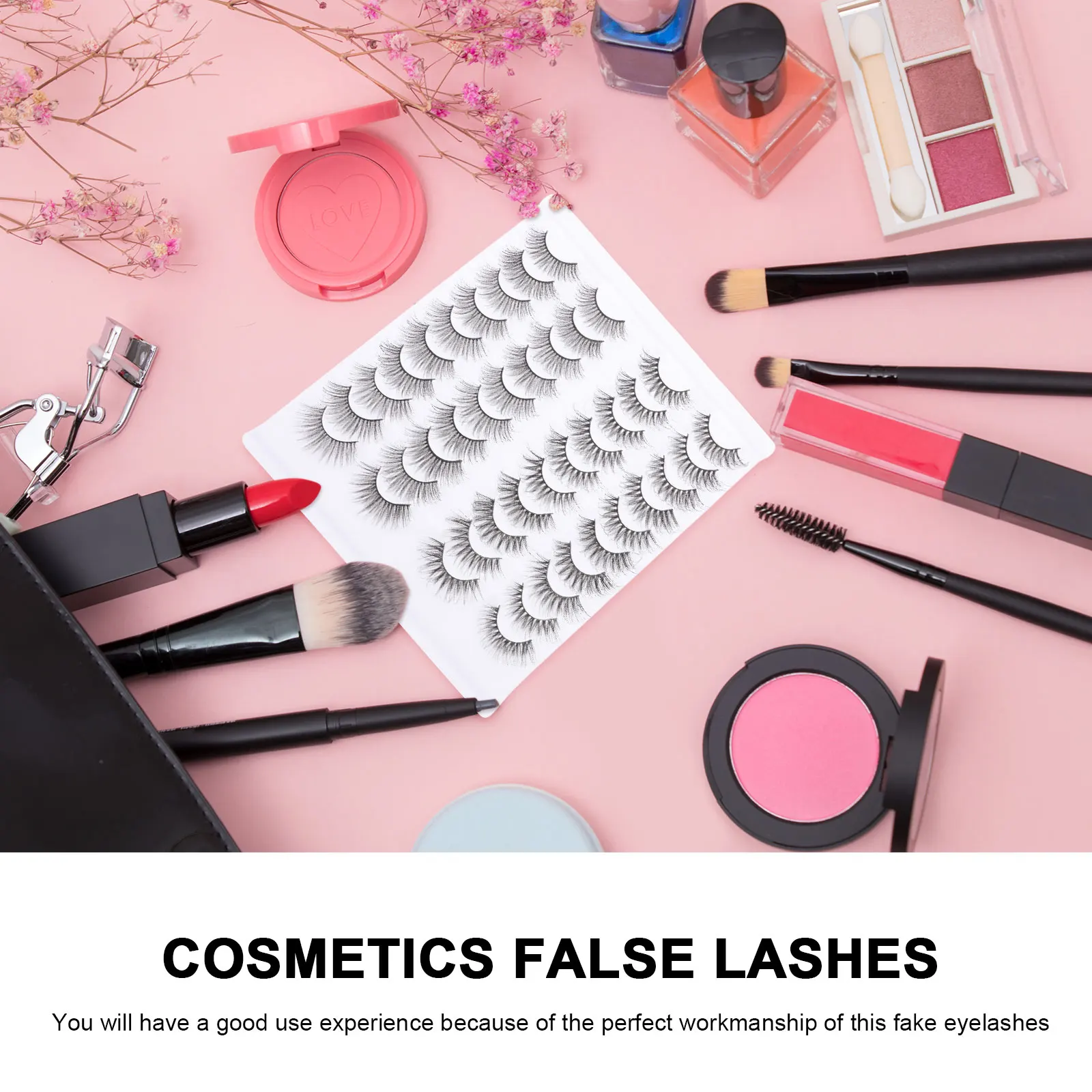 

20 Pairs Fake Eyelashes Artificial False 3D Cosmetics Makeup Women's