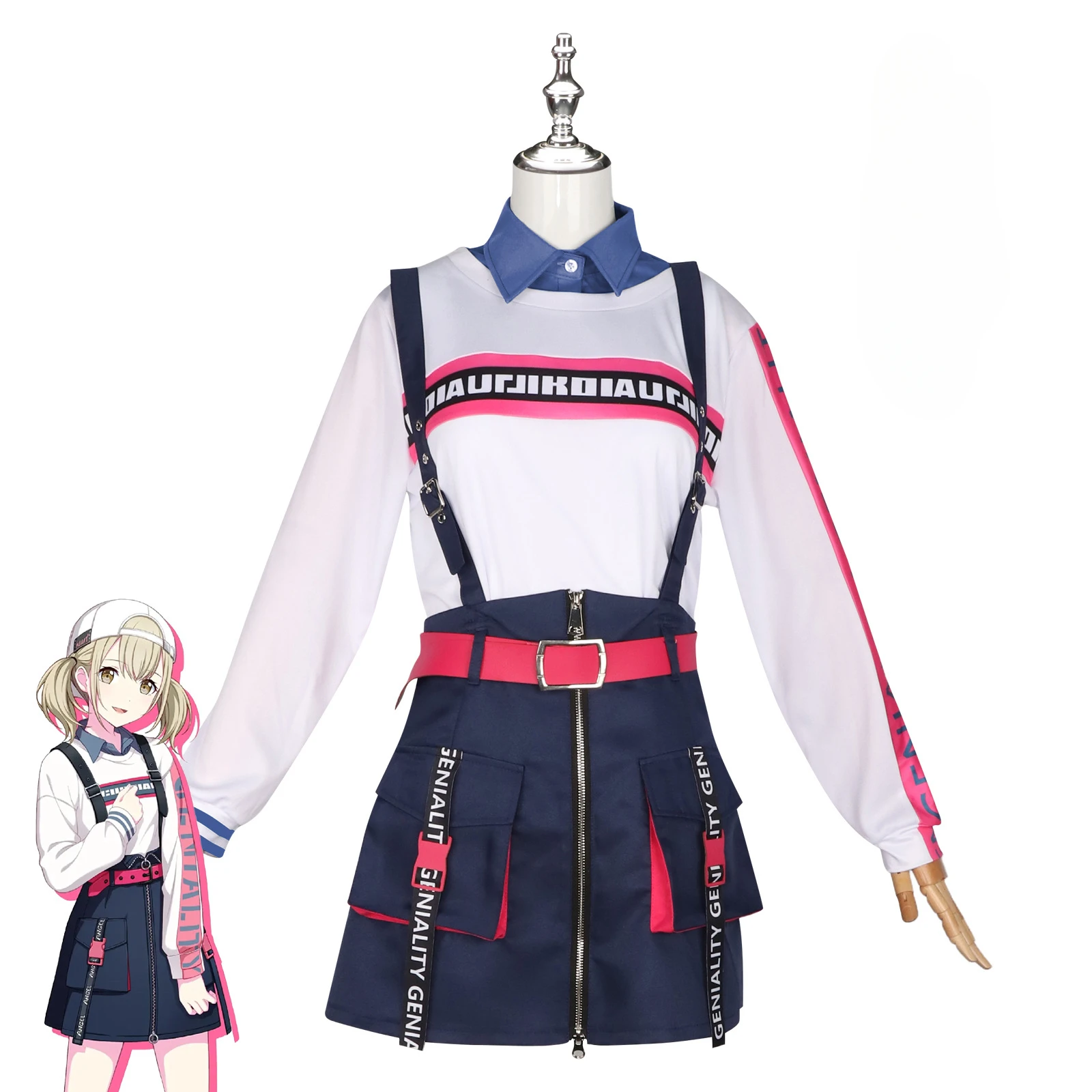 Azusawa Kohane あずさわこはね Cosplay Costume Anime Project Sekai Colorful Stage Feat Uniform Outfit Wig Halloween Para Mujeres Y Niñas